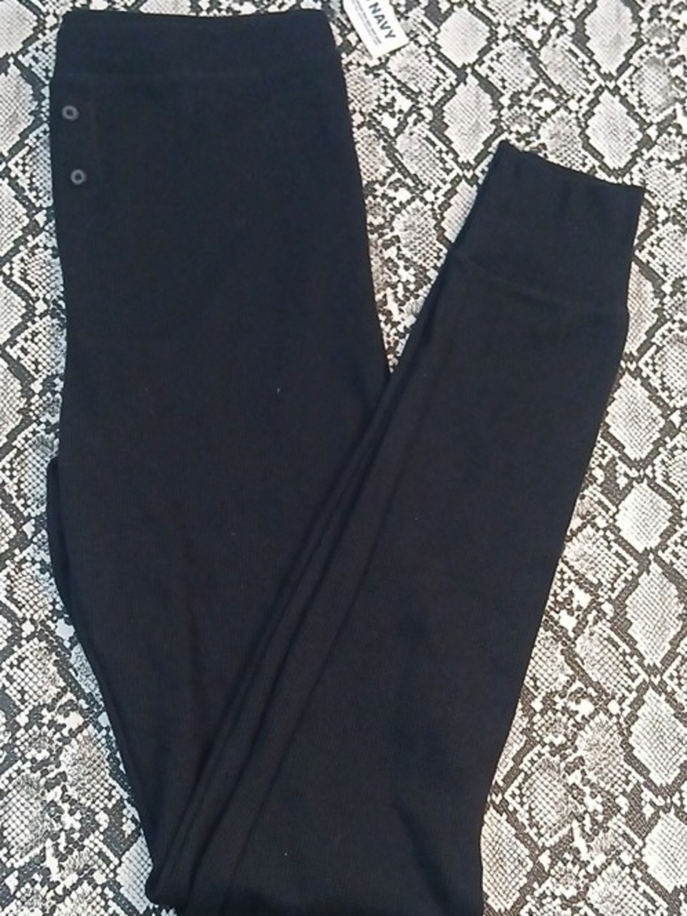 Old Navy Women's Black Thermal Knit Lounge Pants